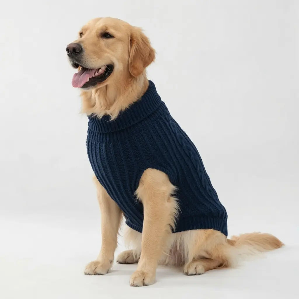 Knitted Dog Sweater – Soft Stretch Knitwear | PuppyPaw™