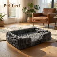 Calming Orthopedic Memory Foam Dog Bed – Bolster | PuppyPaw™