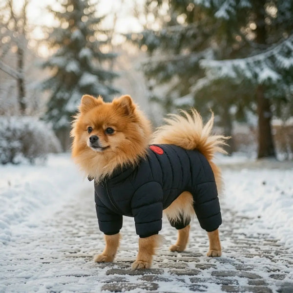 Dog Winter Jumpsuit – Padded Cotton Coat | PuppyPaw™