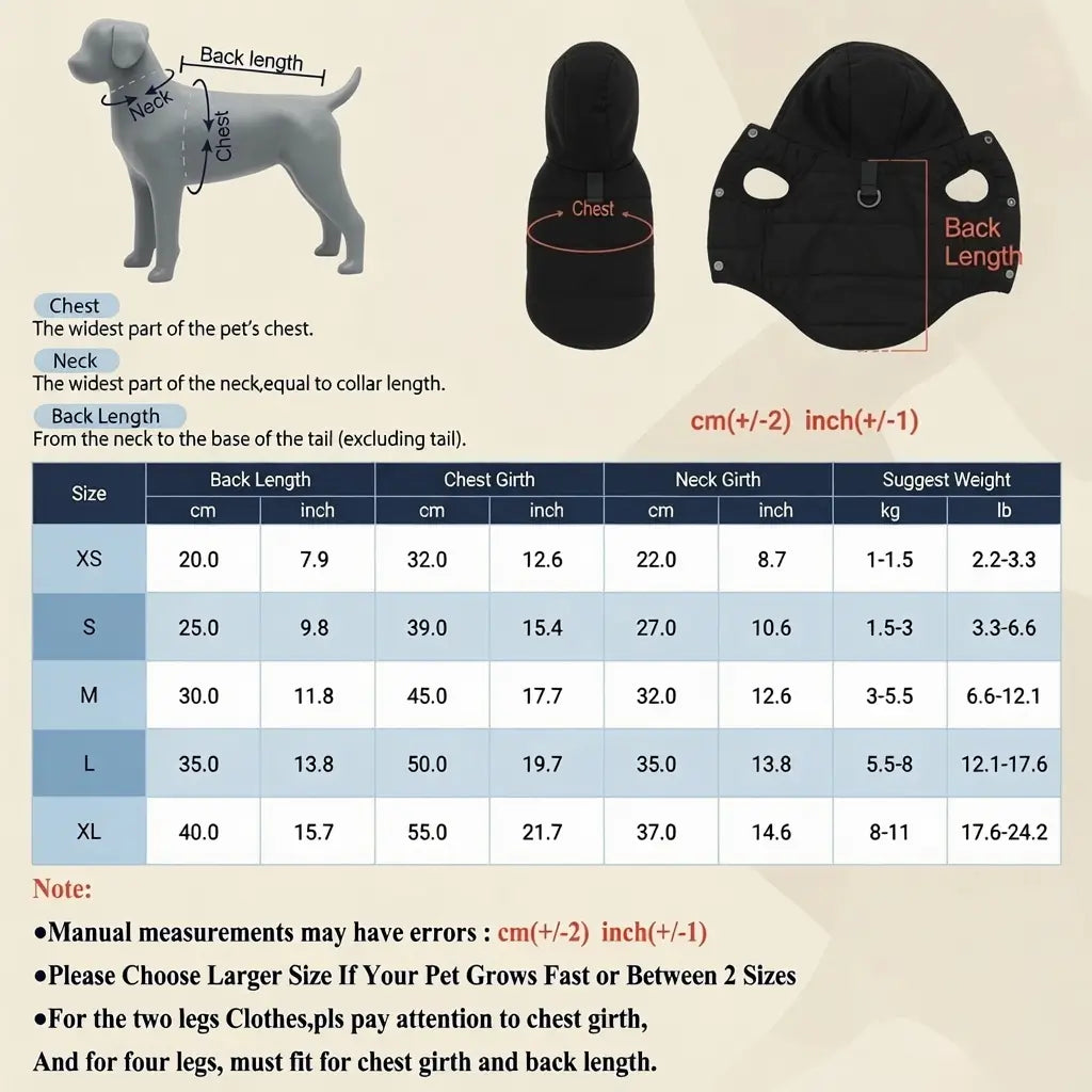 Waterproof Fleece Dog Coat – Hooded & Lined | PuppyPaw™
