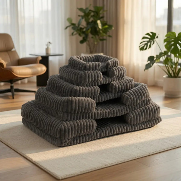 Calming Orthopedic Memory Foam Dog Bed – Bolster | PuppyPaw™