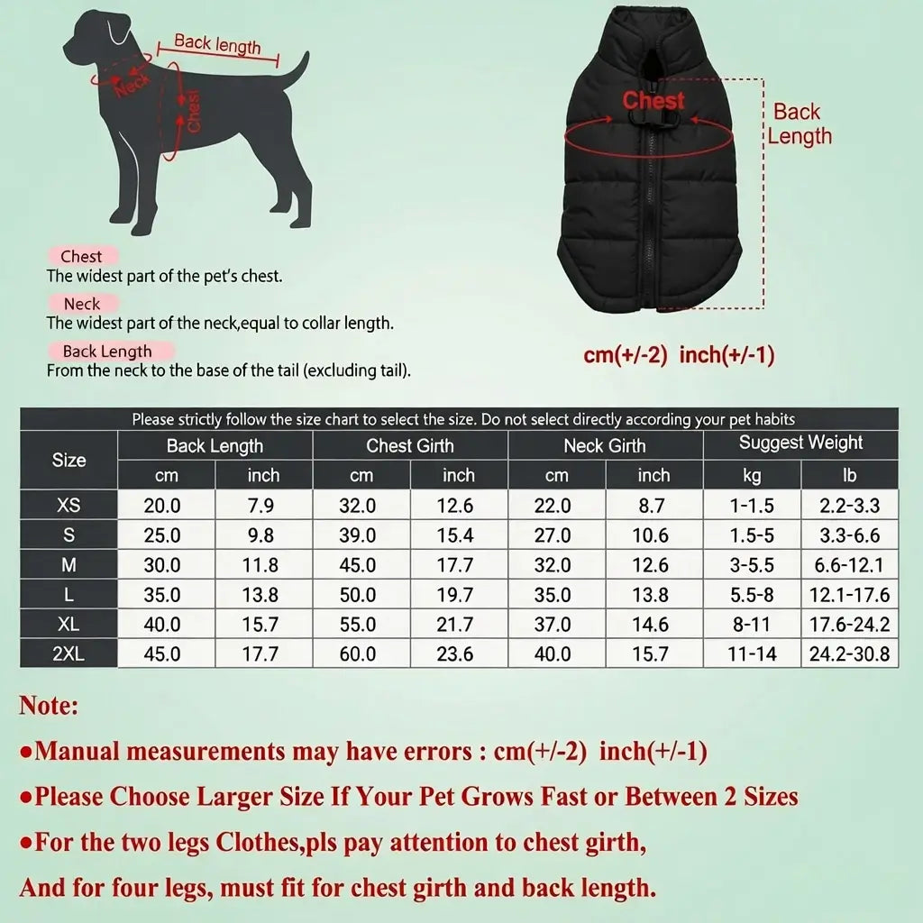 Windproof Waterproof Dog Jacket – Reflective | PuppyPaw™