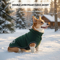 Fleece Dog Jacket – Reflective Windproof Coat | PuppyPaw™