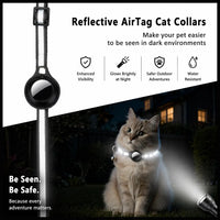 Adjustable Reflective Cat Collar – AirTag Holder | PuppyPaw™