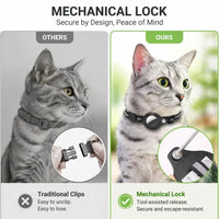 Adjustable Reflective Cat Collar – AirTag Holder | PuppyPaw™