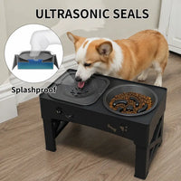 Adjustable Height Pet Feeder – 3-in-1 Slow Feed | PuppyPaw™