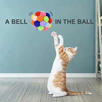 PuppyPaw™ Colorful Cat Plush Ball