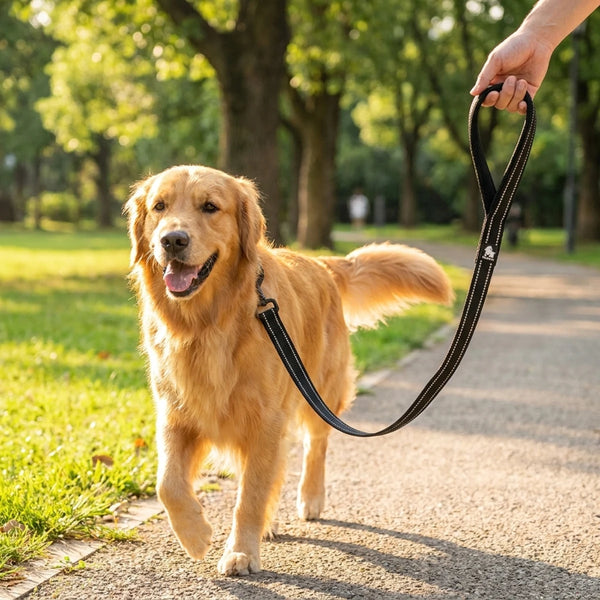 Reflective Padded Dog Leash – 3M Mesh Handle | PuppyPaw™