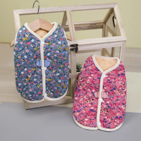 Floral Dog Jumpsuit – Plush Fleece Winter Coat | PuppyPaw™