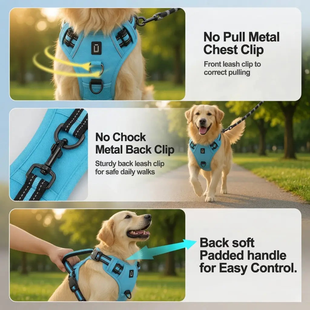 No-Pull Dog Vest Harness – Padded & Adjustable | PuppyPaw™