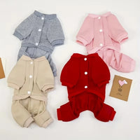 Thickened Dog Hoodie Jumpsuit – Fleece Lined | PuppyPaw™